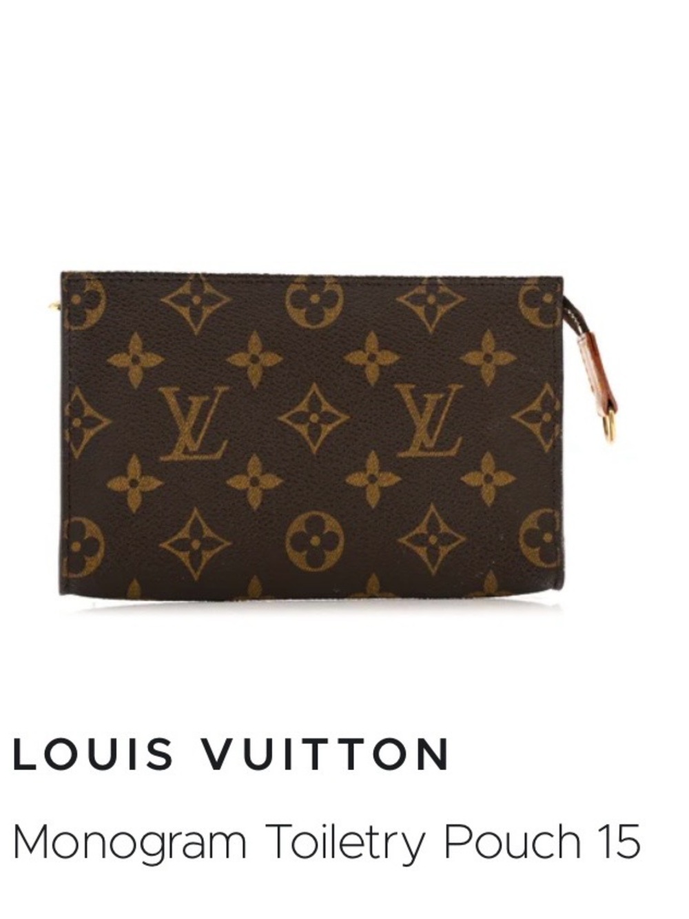 Authentic Louis Vuitton Monogram Pouch in Brown and Gold (selling smallest one)